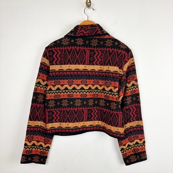 Vintage 90s Fiorlini Women’s Southwestern Woven Jacket Sz S - Picture 2 of 7